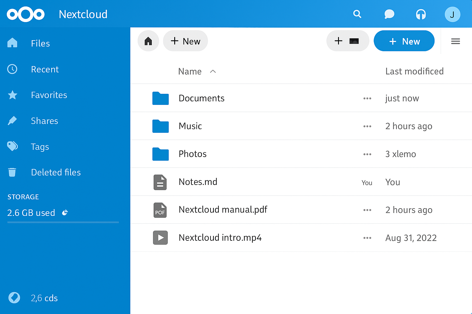 Interfaz OwnCloud